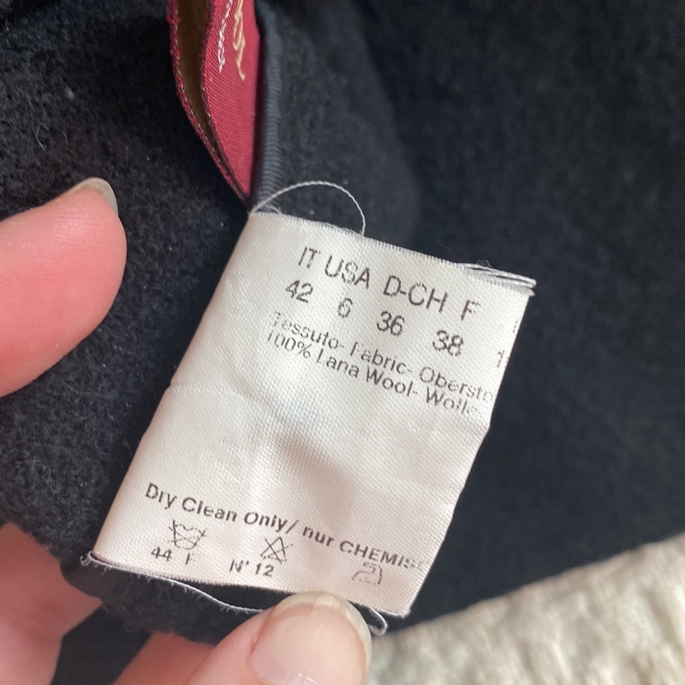 Italian pure virgin wool double breasted cape coat - Picture 10 of 10